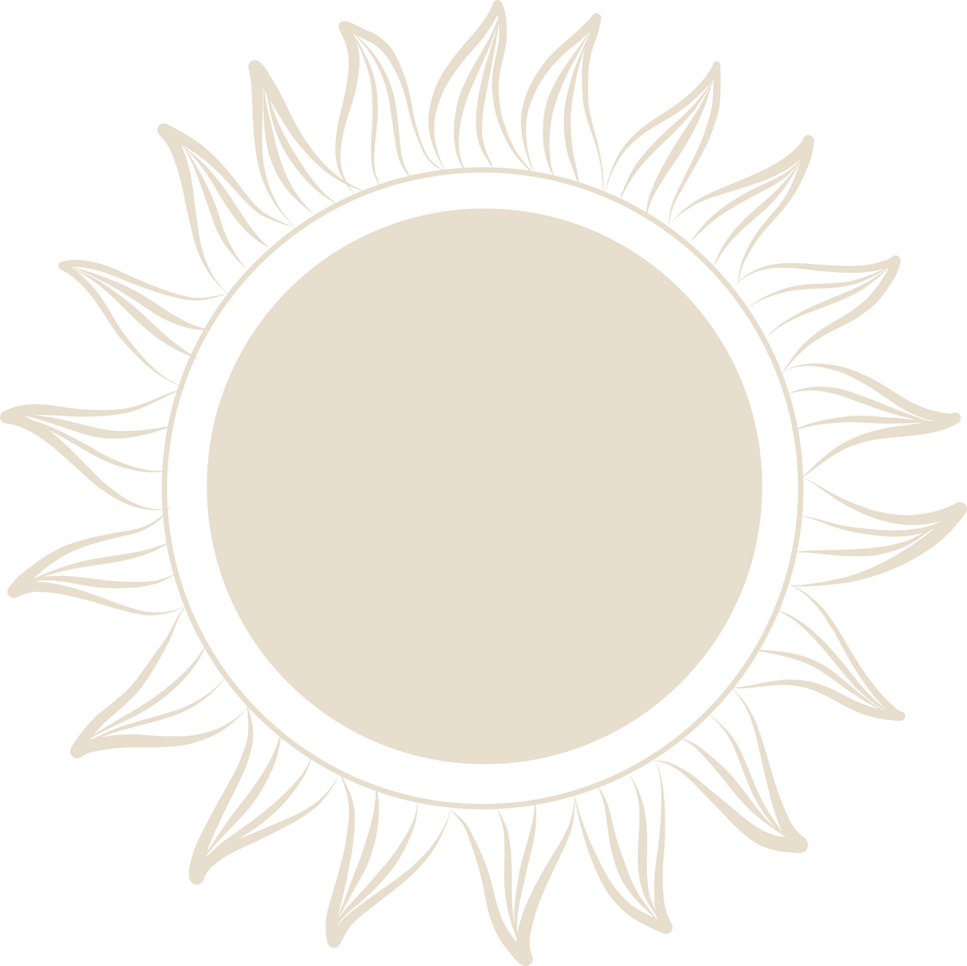 Sun Tattoo Design Illustration 